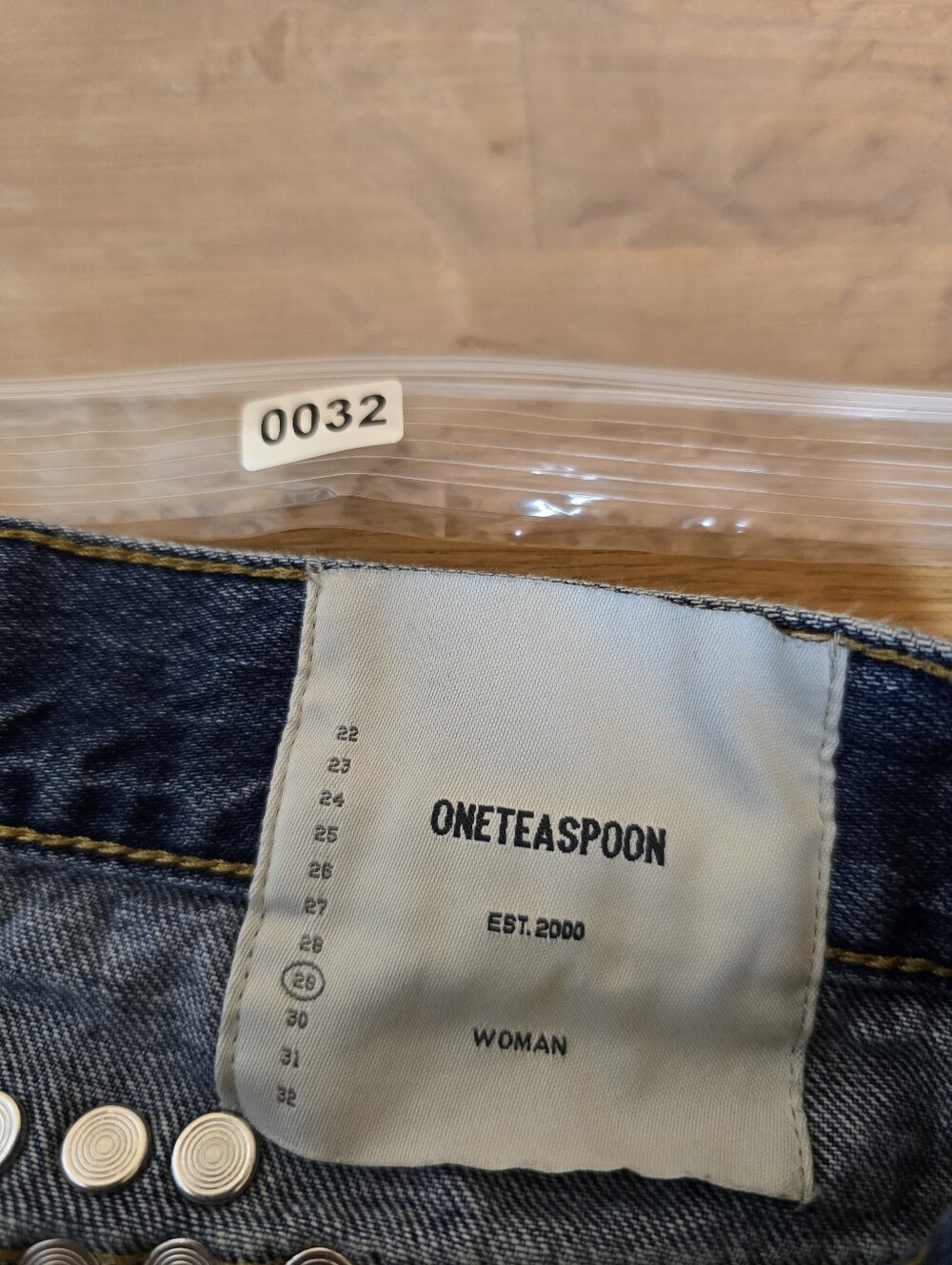 One Teaspoon Pacifica Studded Frankies Long Length Denim Jean Shorts 29 - Picture 5 of 16